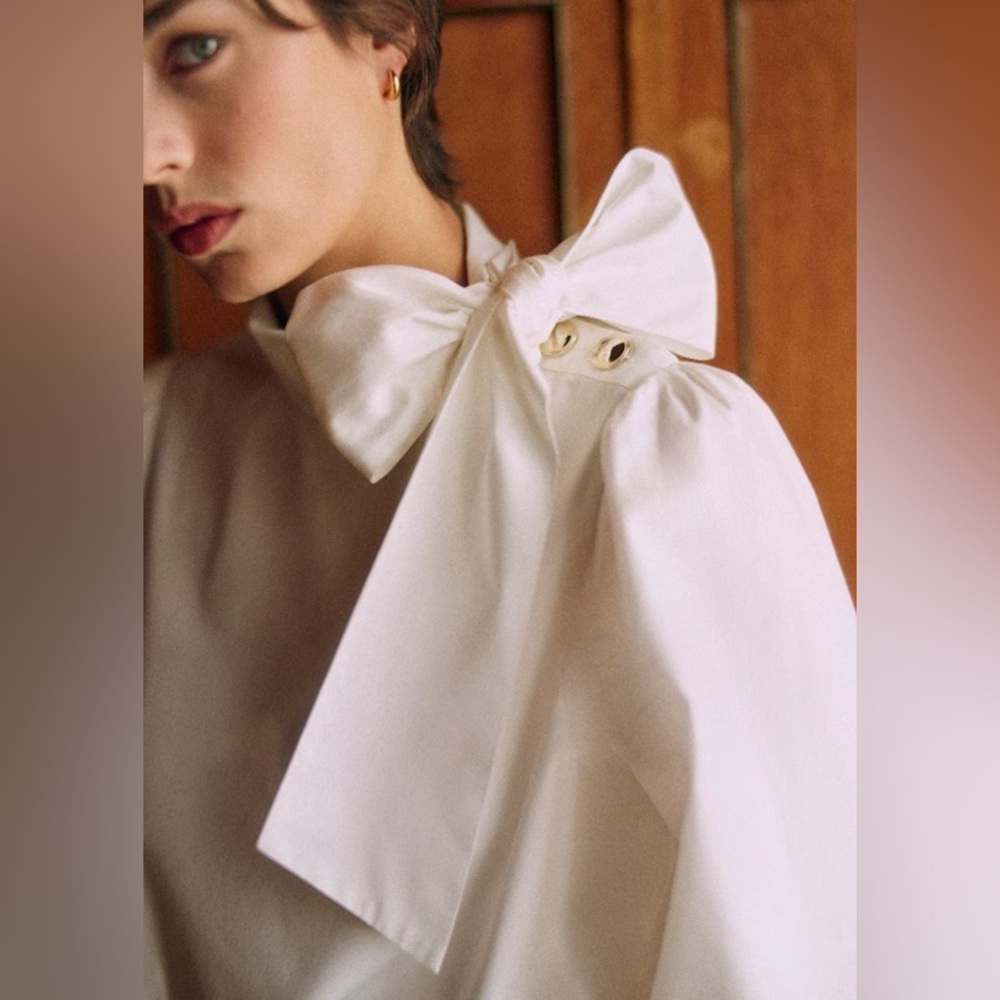 Sezane Coletta Blouse. White.